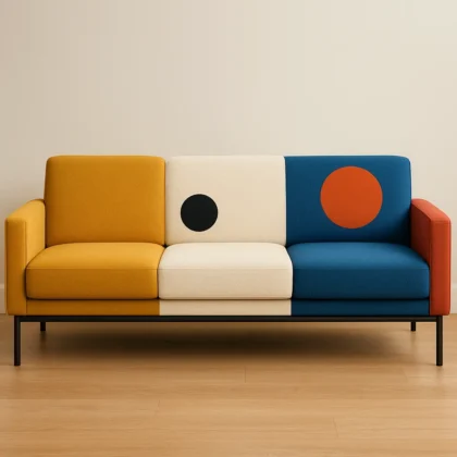 kanapa w stylu bauhaus